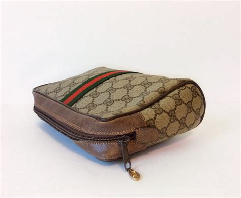 gucci cosmetic bag white|vintage gucci makeup bag.